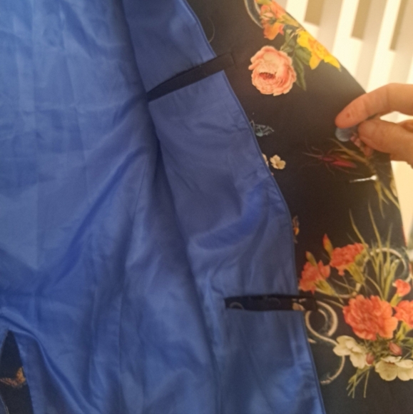 Mens Topman Cotton Floral Blazer. lined sz40R Excellent - Picture 7 of 10